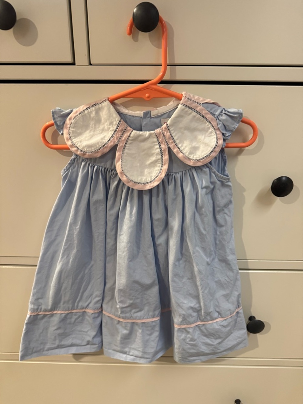 Sophie and Lucas 12m Scalloped Petal Collar Summer Dress
